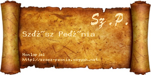 Szász Peónia névjegykártya